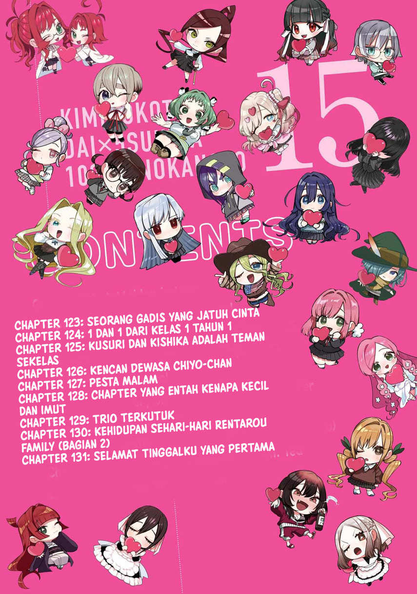 Kimi no Koto ga Dai Dai Dai Dai Daisuki na 100-ri no Kanojo Chapter 131.5 Bahasa Indonesia